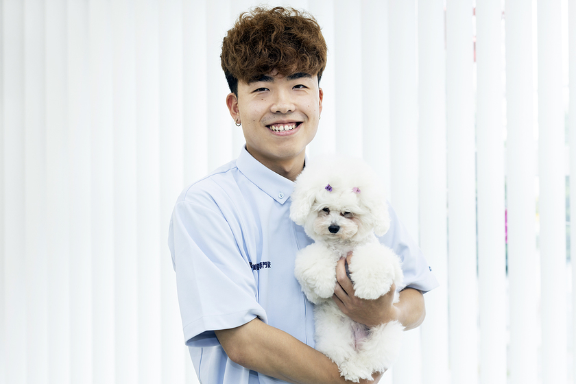 愛犬美容看護専門学校の授業